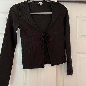 tie front long sleeve